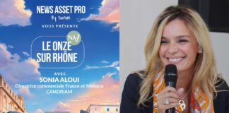Sonia Aloui, directrice commerciale France et Monaco chez Candriam, sur le plateau du Onze sur Rhône de News Asset Pro.