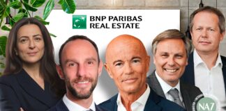Molka Langar (©Yves Durand), Jean-Maxime Jouis (© Romain Ruiz – Ooshot), Thierry Laroue-Pont (©Antoine Doyen), Laurent Boucher (©Antoine Doyen) et Csongor Csukas (©Antoine Doyen) prennent de nouvelles fonctions chez BNP Paribas Real Estate (de gauche à droite sur la photo).